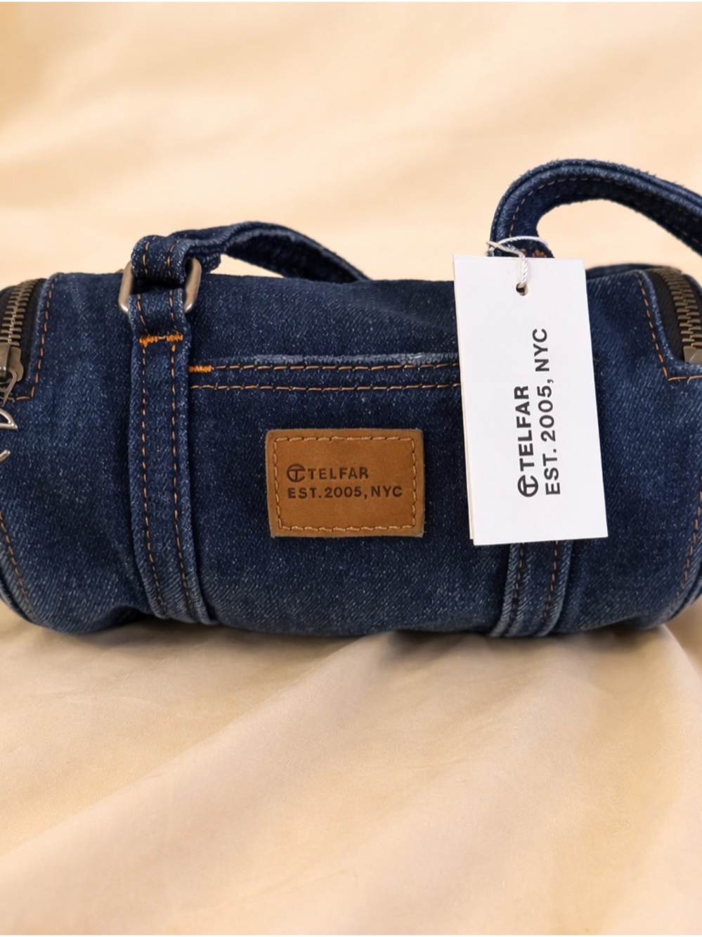 Small Telfar Denim Duffle bag - New with Tags - Dustbag included - Picture 3 of 5